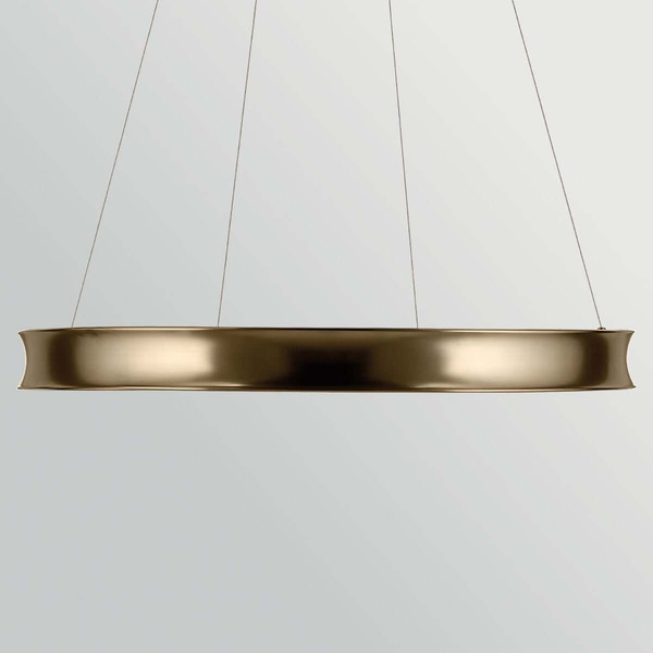 Elstead Larousse LED Pendelleuchte dimmbar warmweiss 110W Champagnerbronze Stahl Ø100cm