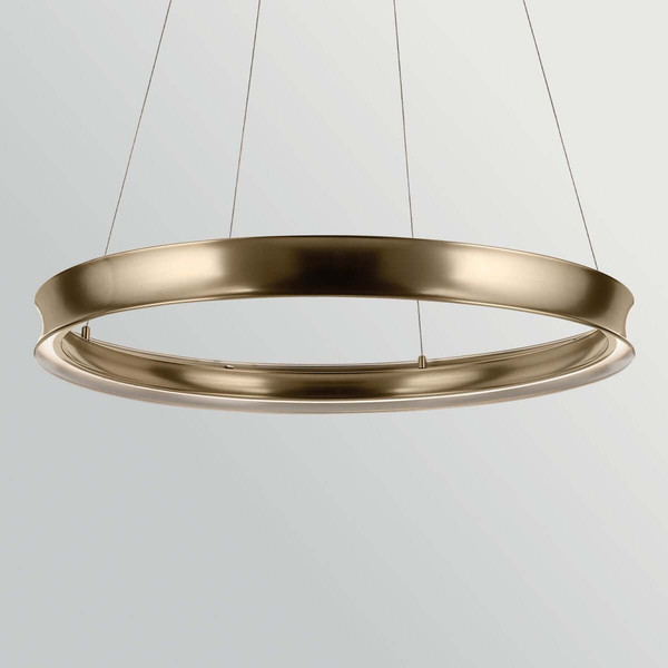Elstead Larousse LED Pendelleuchte dimmbar warmweiss 110W Champagnerbronze Stahl Ø100cm