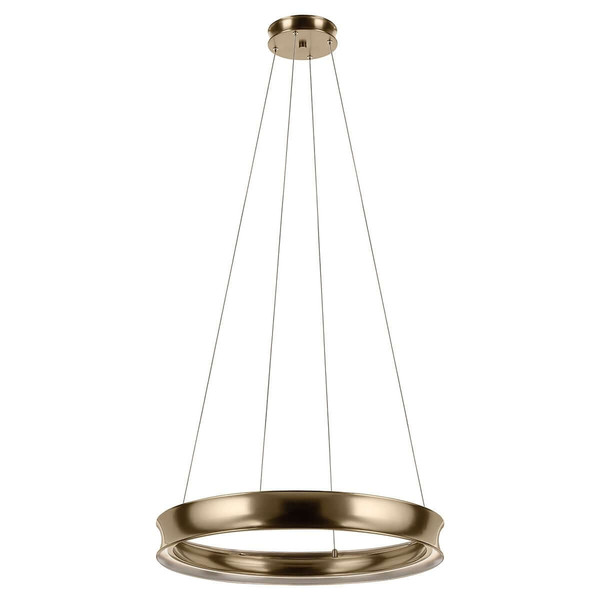 Elstead Larousse LED Pendelleuchte dimmbar warmweiss 74W Champagnerbronze Stahl Ø75cm