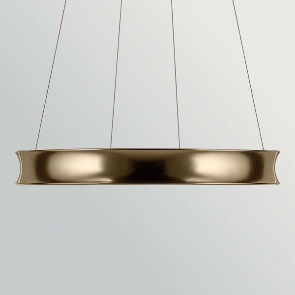 Elstead Larousse LED Pendelleuchte dimmbar warmweiss 74W Champagnerbronze Stahl Ø75cm