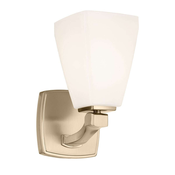 Elstead Marant LED Bad-Wandleuchte G9 IP44 Champagnerbronze Stahl Opalglas 24cm