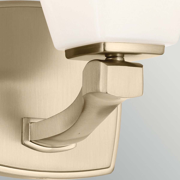 Elstead Marant LED Bad-Wandleuchte G9 IP44 Champagnerbronze Stahl Opalglas 24cm
