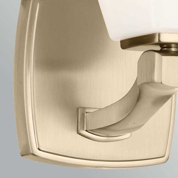 Elstead Marant LED Bad-Wandleuchte G9 IP44 Champagnerbronze Stahl Opalglas 24cm