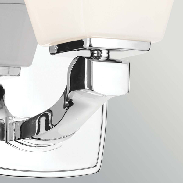 Elstead Marant LED Bad-Wandleuchte G9 IP44 Chrom poliert Stahl Opalglas 24cm