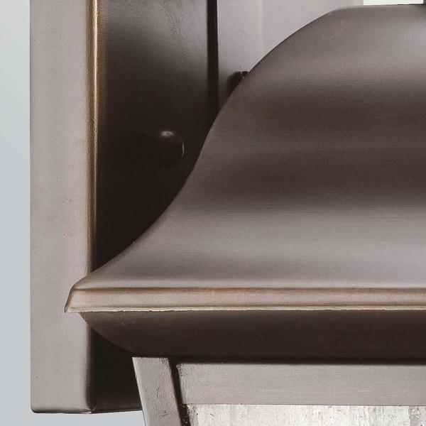 Elstead Mount Vernon Außenwandleuchte E27 IP44 Altbronze Alu Blasenglas 32cm