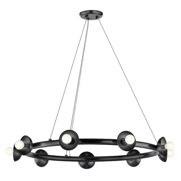 Elstead Palta Pendelleuchte E14 9-fach Satinschwarz Schwarz