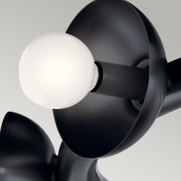 Elstead Palta Pendelleuchte E14 9-fach Satinschwarz Schwarz