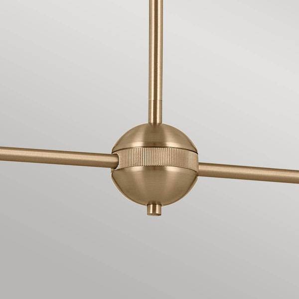 Elstead Phix Pendelleuchte E27 4-fach Schwarz und Champagnerbronze Schwarz