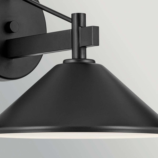 Elstead Ripley Außenwandleuchte E27 IP44 Schwarz Alu 24cm