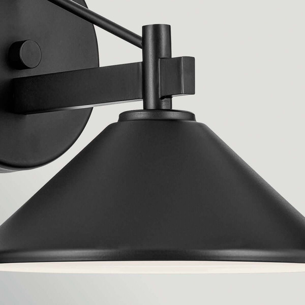 Elstead Ripley Außenwandleuchte E27 IP44 Schwarz Alu 19cm
