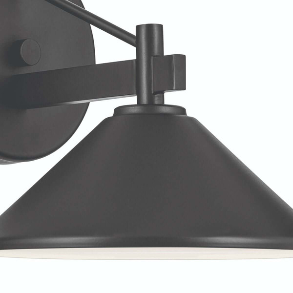 Elstead Ripley Außenwandleuchte E27 IP44 Schwarz Alu 19cm