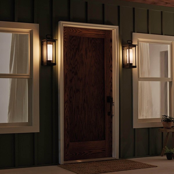 Elstead South Hope Außen-Wandleuchte E27 45cm Rubinierte Bronze IP44