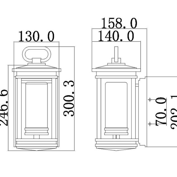 Elstead South Hope Außen-Wandleuchte E14 30cm Rubinierte Bronze IP44
