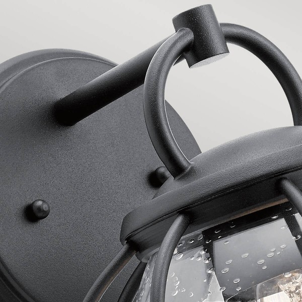 Elstead Vandalia Außen-Wandleuchte E27 Strukturiertes Schwarz IP44