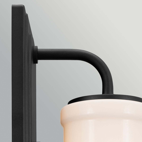 Elstead Vetivene LED Bad-Wandleuchte G9 IP44 Schwarz Stahl Opalglas 31cm