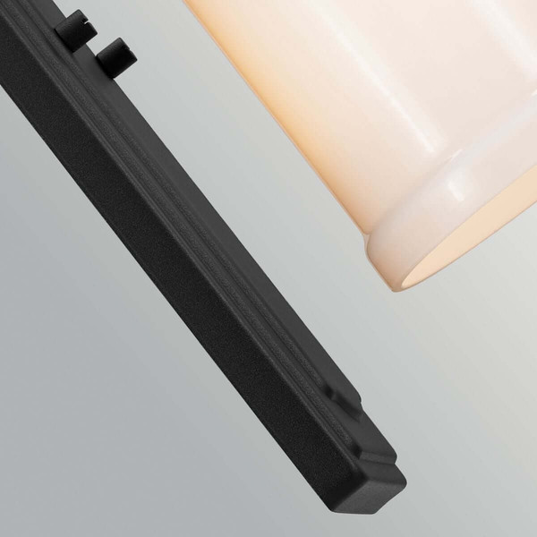 Elstead Vetivene LED Bad-Wandleuchte G9 IP44 Schwarz Stahl Opalglas 31cm