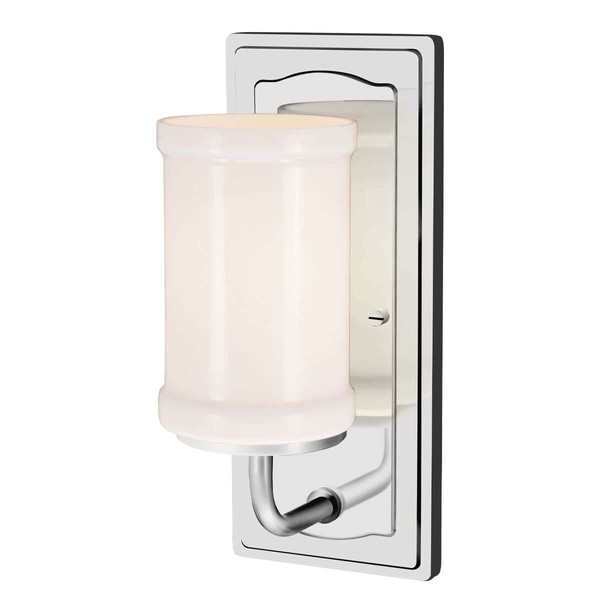 Elstead Vetivene LED Bad-Wandleuchte G9 IP44 Chrom poliert Stahl Opalglas 31cm