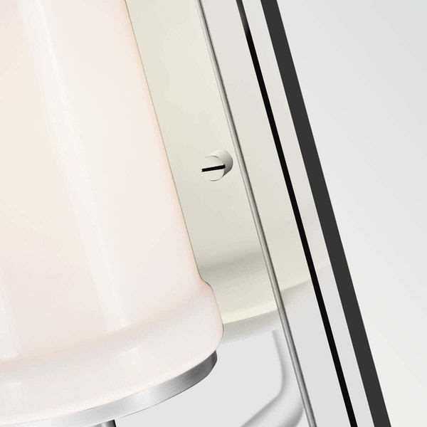 Elstead Vetivene LED Bad-Wandleuchte G9 IP44 Chrom poliert Stahl Opalglas 31cm