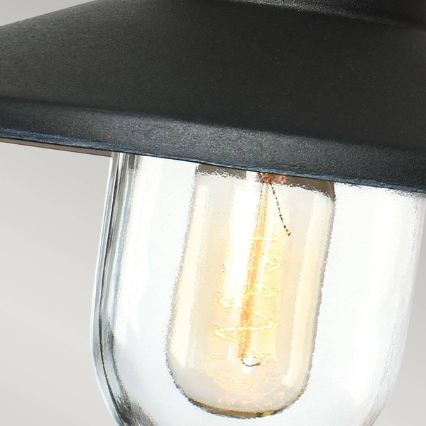 Elstead Klampenborg Außen-Wandleuchte E27 26cm Schwarz IP44