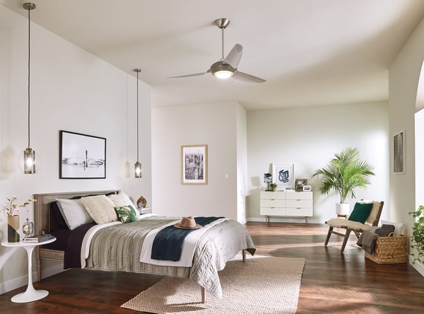 Elstead Voya leiser Deckenventilator mit LED Licht Ø152cm DC-Motor + Fernbedienung