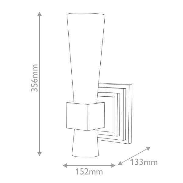 Elstead Kristy Wandleuchte E27 Gebeiztes Gold Opal
