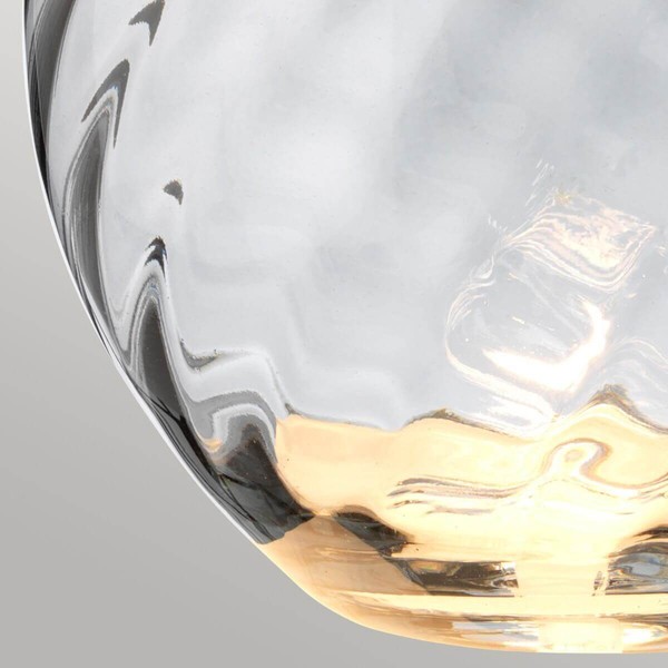 Elstead Lena Tischleuchte E27 74cm Rauchgetöntes Glas, Schiefer Farbton Schiefer