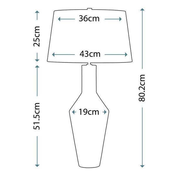 Elstead Leyton Tischleuchte E27 Blasses Salbei-Grün Elfenbein, Made in UK