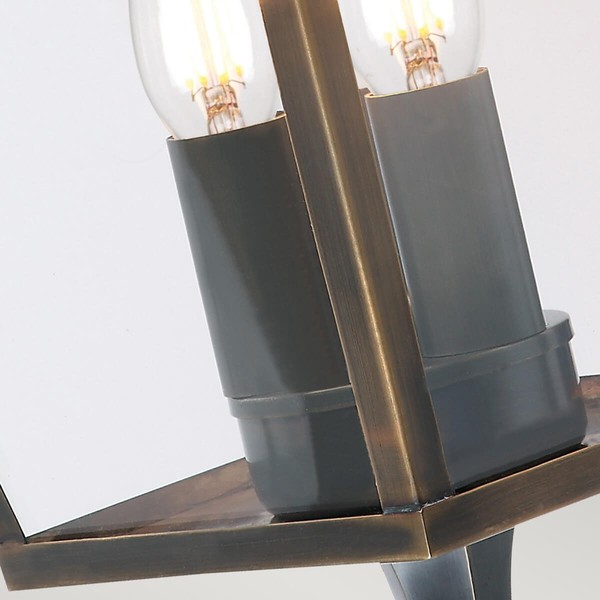 Elstead Mansion House Außen-Wandleuchte E14 3-fach Gealtertes Messing IP44