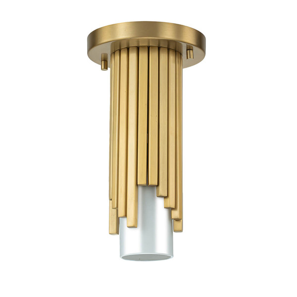 Elstead Marvele Deckenleuchte E14 Gealtertes Messing Opal