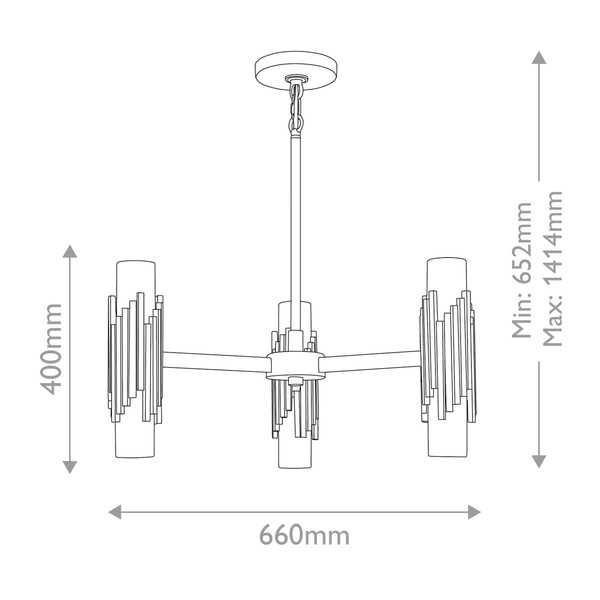 Elstead Marvele Kronleuchter E14 6-fach Gealtertes Messing Opal
