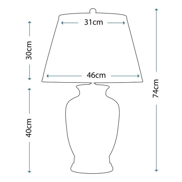 Elstead Morris Tischleuchte E27 73cm Gold und Schwarz Creme, Made in UK