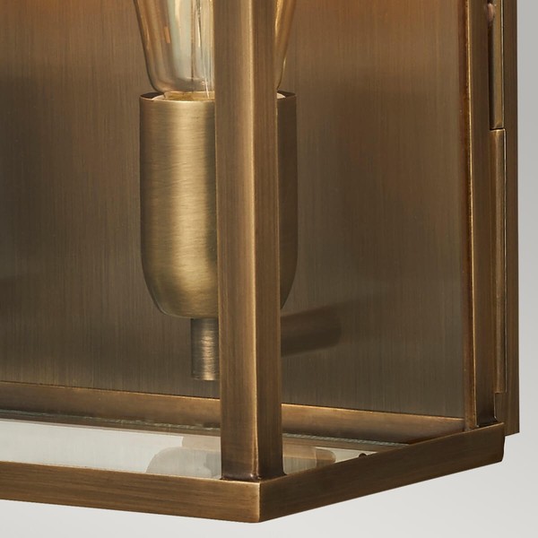 Elstead Old Bailey Außen-Wandleuchte E27 2-fach Gealtertes Messing IP44