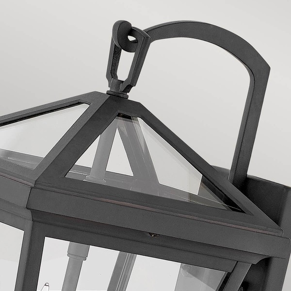 Elstead Alford Place Außen-Außenwandleuchte E14 2-fach 37cm Museum Schwarz Klar IP44