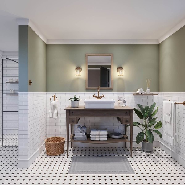 Elstead Ashland Bay Wandleuchte E27 Naturmessing Klar gerippt IP44