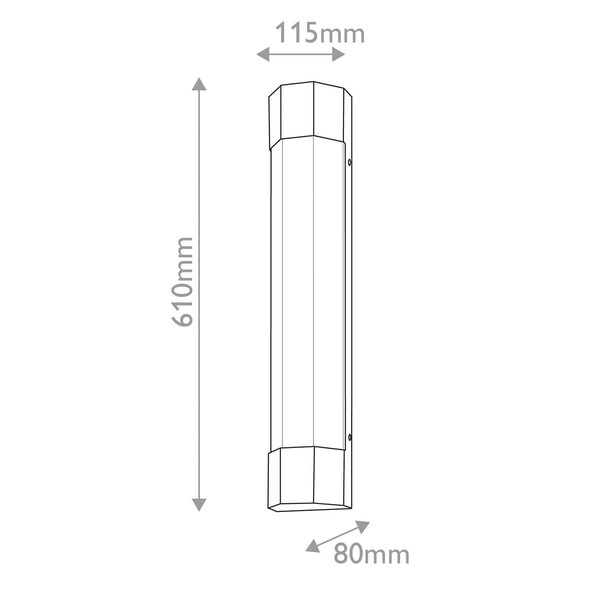 Elstead Facet  LED Wandleuchte Mattes Schwarz IP44