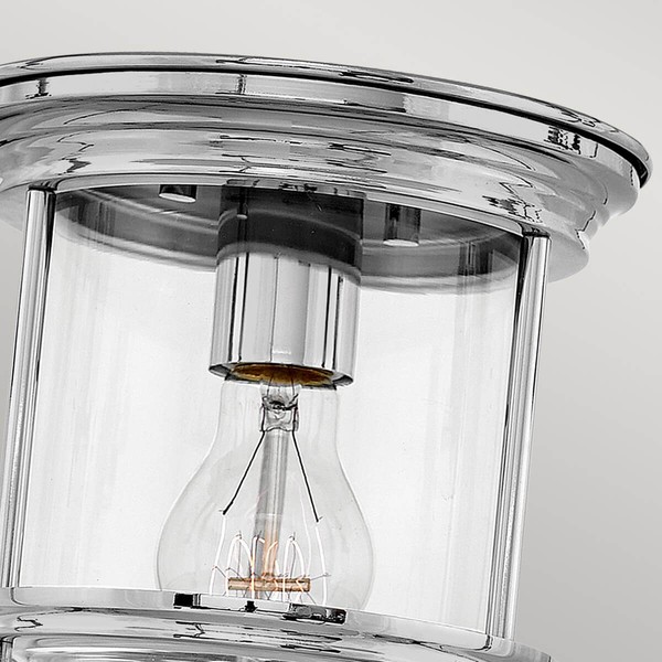 Elstead Hadrian Deckenleuchte E27 Chrom Klar IP44