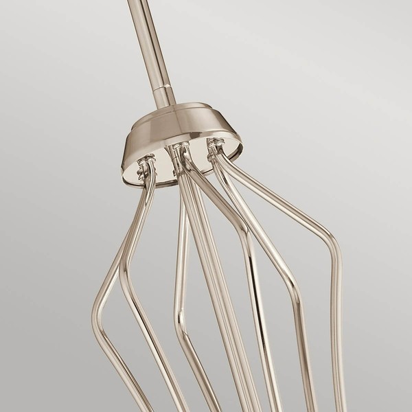 Elstead Kayva LED Kronleuchter 64cm Poliertes Nickel Klar facettiert IP44