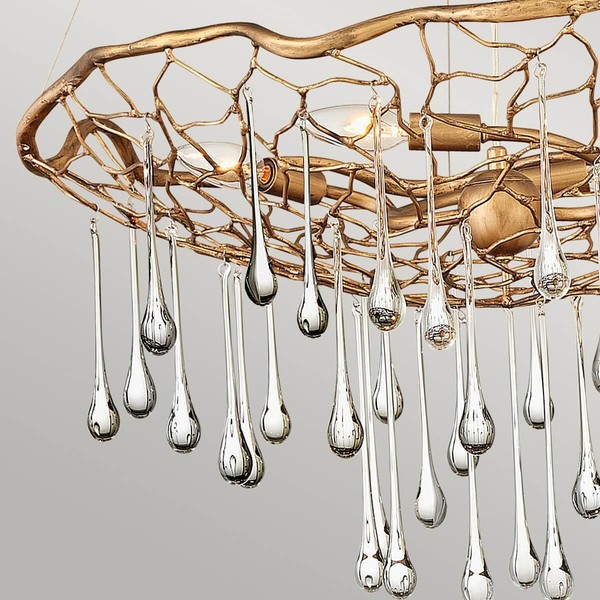 Elstead Laguna Hängeleuchte E14 4-fach Brüniertes Gold