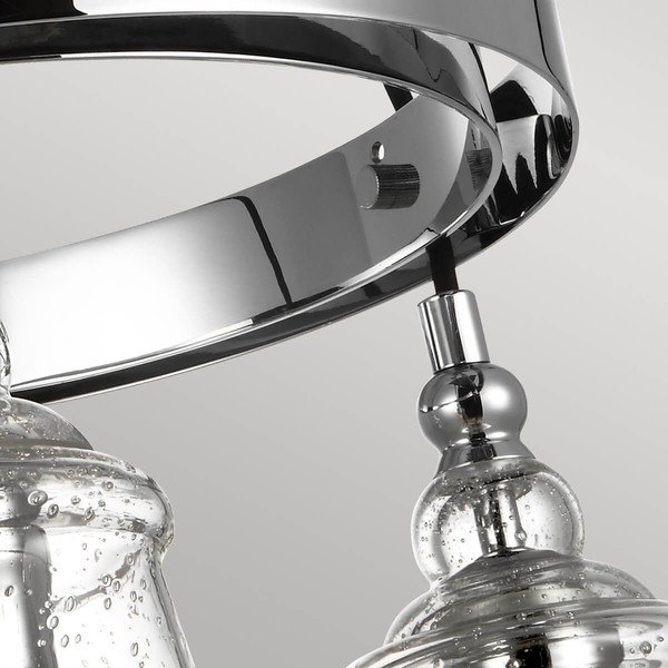 Elstead Loras Kronleuchter E27 3-fach Chrom Klar