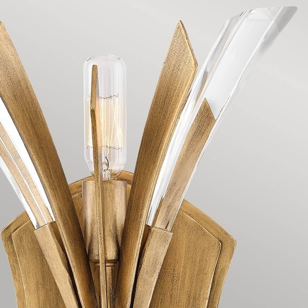 Elstead Vida Wandleuchte E14 2-fach Brüniertes Gold