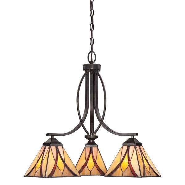 Elstead Asheville Kronleuchter E27 3-fach Valiant Bronze