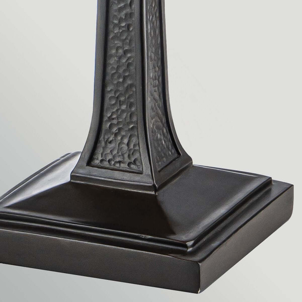 Elstead Inglenook Tischleuchte E14 Valiant-Bronze Stahl Tiffanyglas 37cm