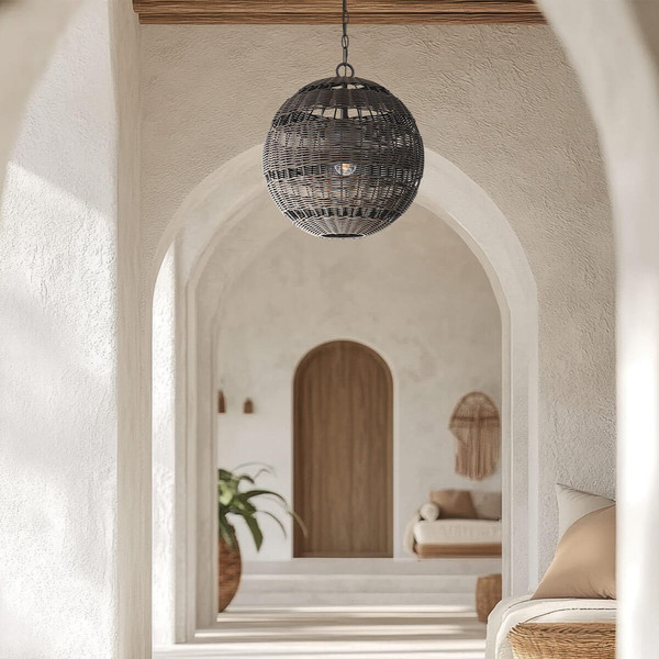 Elstead Lindendale Pendelleuchte E27 Western Bronze Western Bronze IP44