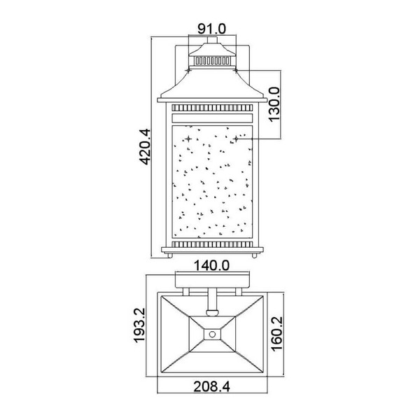 Elstead Livingston Außen-Wandleuchte E14 3-fach Kaiserliche Bronze IP44 Anti-Meerwasser