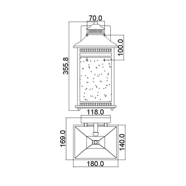 Elstead Livingston Außen-Wandleuchte E14 2-fach Kaiserliche Bronze IP44 Anti-Meerwasser
