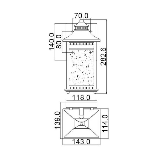 Elstead Livingston Außen-Wandleuchte E27 Kaiserliche Bronze IP44 Anti-Meerwasser