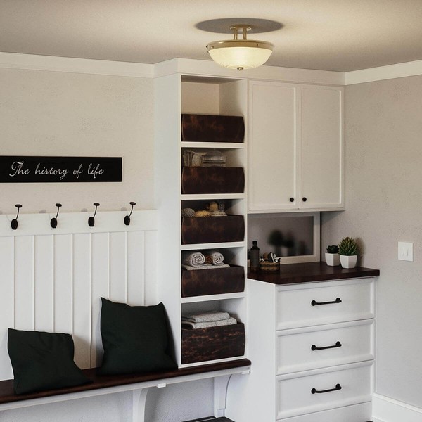 Elstead Mantle Deckenleuchte E27 2-fach Verwittertes Messing