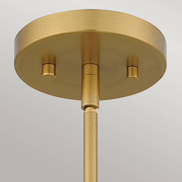 Elstead Mejia Pendelleuchte E27 Antik-Messing, strukturierter weißer Stahlschirm Weiß texturiert