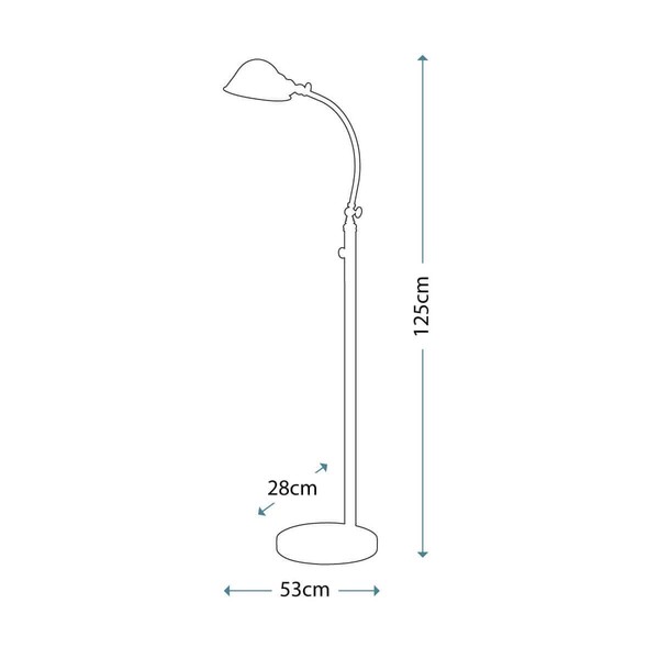 Elstead Thompson LED Stehleuchte 1-fach Nickel gebürstet