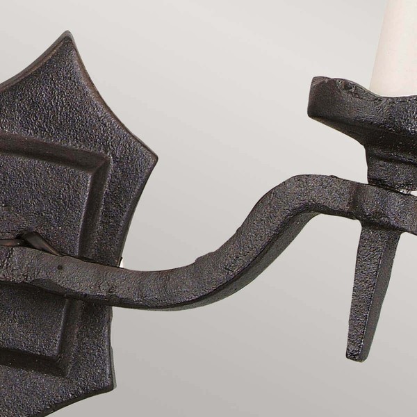 Elstead Rectory Wandleuchte E14 2-fach 16cm Schwarz